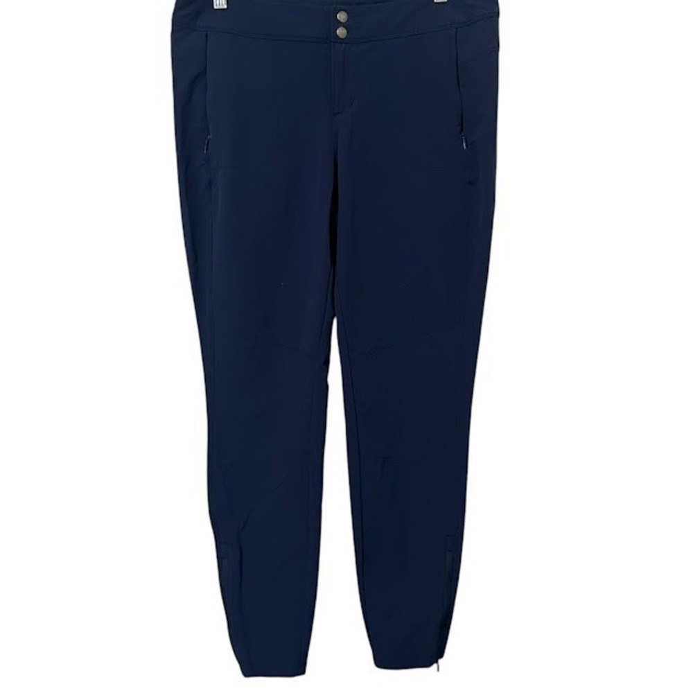 KUHL Navy Blue Trascendr Skinny Nylon Hiking Outdoor‎ Zipper Hem Pants Womens 12